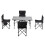 Living And Home Portable Folding Camping Table with 4 Chairs 2