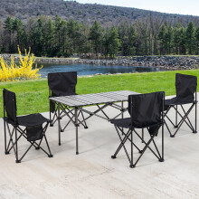 Portable Folding Camping Table with 4 Chairs