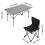 Living And Home Portable Folding Camping Table with 4 Chairs 6
