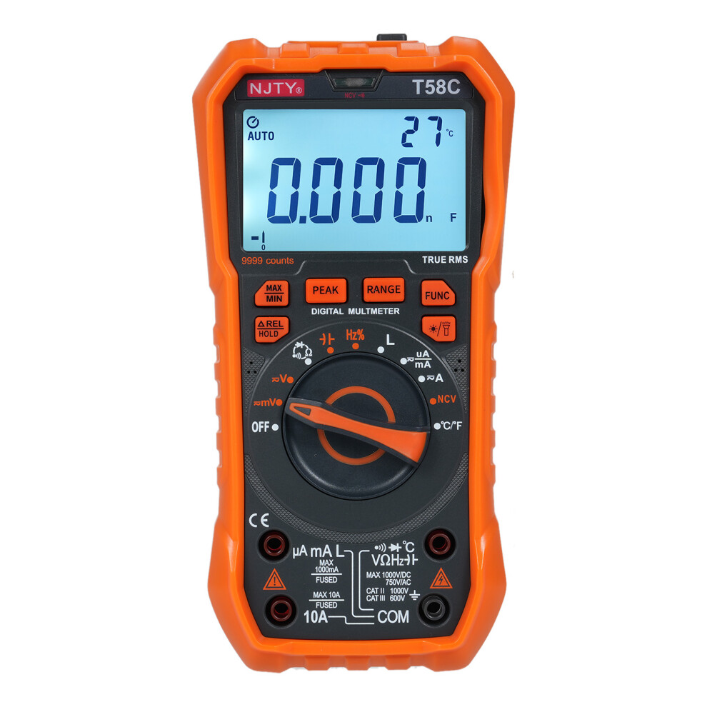 Njty T58c Digital Multimeter 9999 Counts 187X95x55mm 5011326371267
