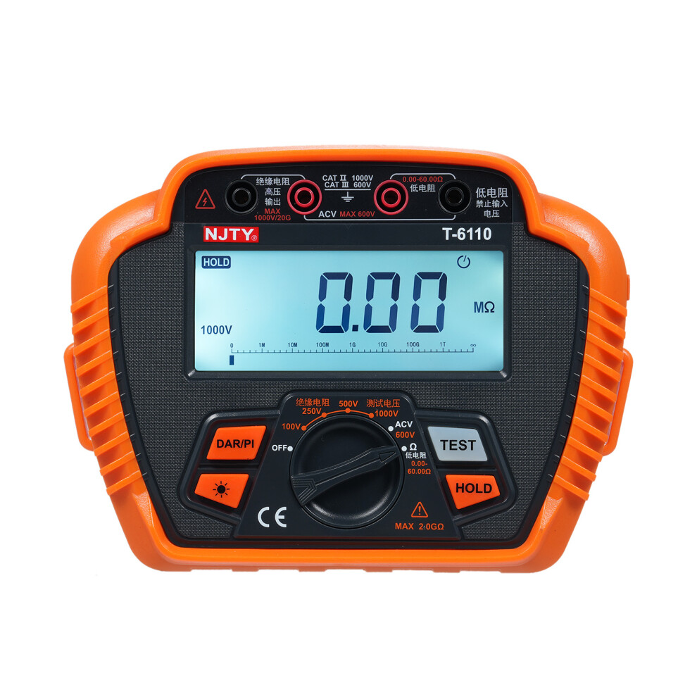 Njty T6110 Digital 1000V Megohmmeter 20Gî© Tester 8771326371472