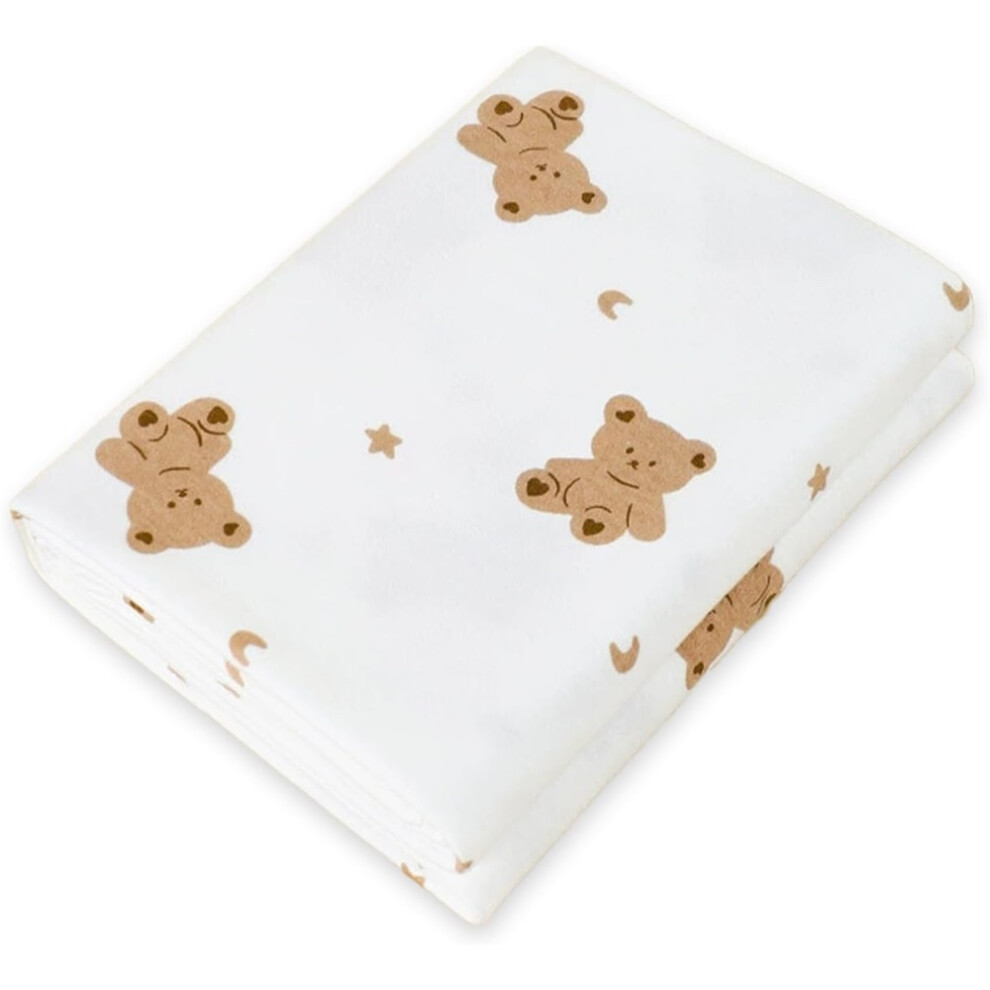 Thin Baby Blanket for Newborn Cute Bear 100% Cotton Newborn Blanket apply to Spring or Summer Breathable Cot Blankets(85 * 85cm)