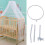 Adjustable Bed Net Holder Stand Clip-on Baby Bed Net Mounting  Rack Stand Set Net 6