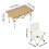 Living And Home Portable Folding Camping Table with 4 Chairs 6