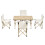 Living And Home Portable Folding Camping Table with 4 Chairs 2