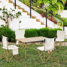 Portable Folding Camping Table with 4 Chairs