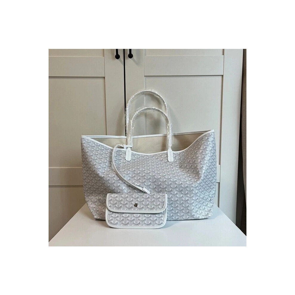 (White, Medium 48.15.27 cm) Bag Large Capacity Tote Bag Mom Bag Handbag