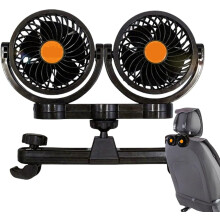 (Blue) Backseat Fan, Fan for Back Seat, Car Seat Cooling System, Portable Adjustable Plug and Play Double Valve Cooling System for Children, Pets, Dogs