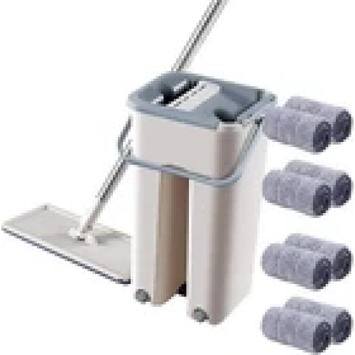360° Flat Mop and Bucket Set Mop Dry Squeeze & Multi-Functional Wash 1