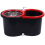 360° FLOOR MAGIC SPIN MOP BUCKET SET MICROFIBRE ROTATING  WITH 2 HEADS 6