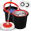 360° FLOOR MAGIC SPIN MOP BUCKET SET MICROFIBRE ROTATING  WITH 2 HEADS 1