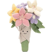 (Pink) Cute Flower Bouquet Doll, Bouquet of Flowers Plushies, Kawaii Smiling Flower Plush Stuffed Toy, Decor Home Andbedroom Sweet Gifts