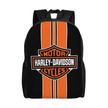 Zaino JG1820 Harley Davidson per adolescenti, borsa da scuola in tela, zaino per notebook, unisex