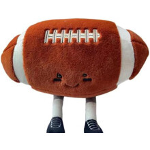 (S-9.8in) Rugby Plush Pillow for Kids Birthday and Christmas Decoration Sports Toy Sofa Room Decoration Soft Sports Toy Gift (S-9.8in)