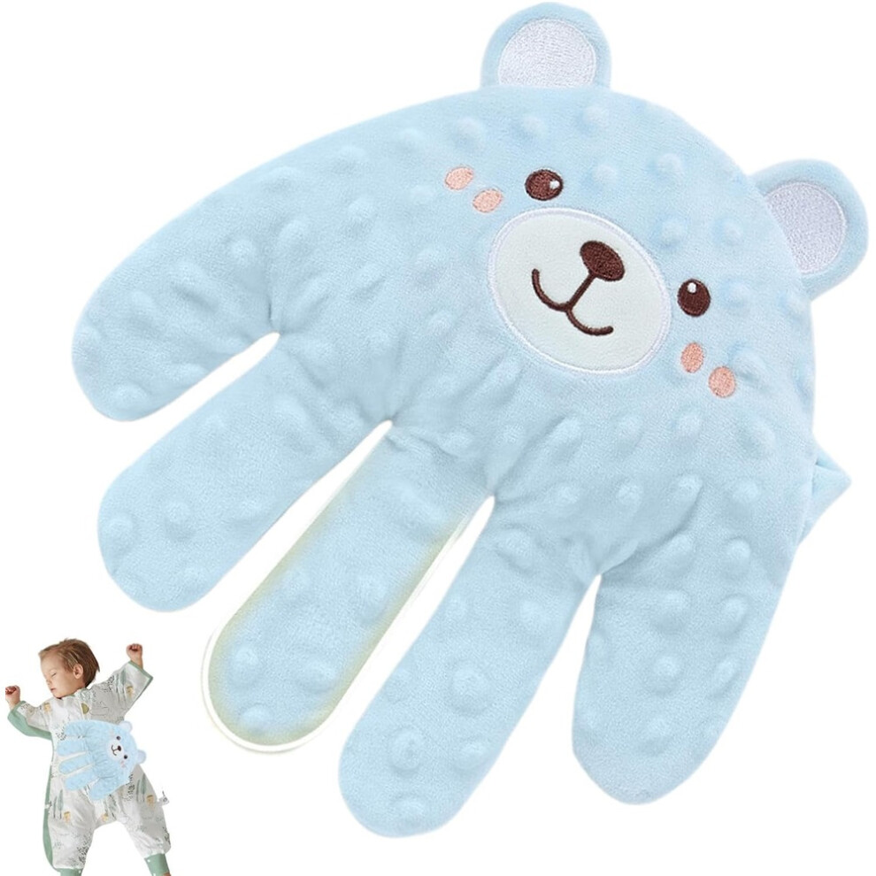 (Blue) (Sleep And Breath) Plush Doll Baby Sleeping Companion, Babies Soothes Palm For Sleeping, Baby Soothing Hand Pillow, Baby Sleeping Hand Pillow Blue