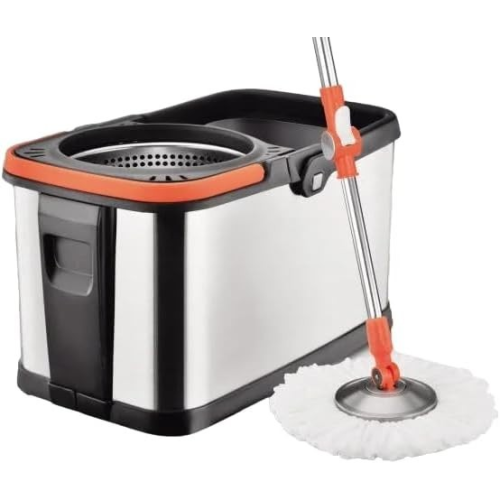 Spin Mop and Stainless Steel Bucket Set Mop and Buckets Sets