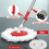360° Spin Mop Bucket Set Plastic Wringer 2 Refill Microfibre Mop 3