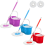 360° Spin Mop Bucket Set Plastic Wringer 2 Refill Microfibre Mop Heads 5