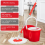 360° Spin Mop Bucket Set Plastic Wringer 2 Refill Microfibre Mop Heads 11