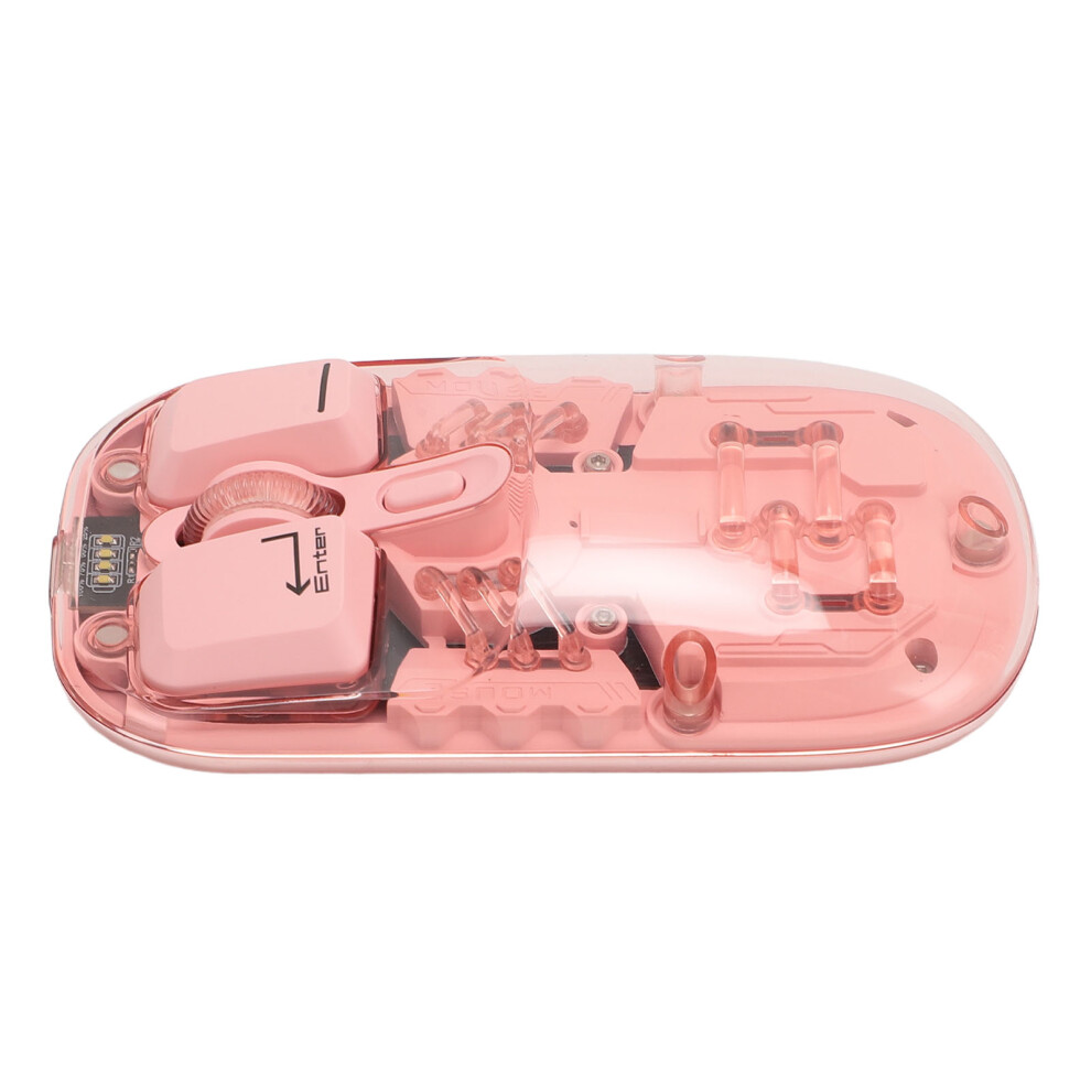Wireless Dual Mode Mouse Bt5.0 400Mah Rgb Transparent Pink 4611326420395