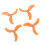2 Paare 3032S Orange 3-Blatt FPV-Propeller Avata 2 12