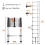 (10.5FT-3.2M)Telescopic Ladder Stainless Steel,load 150kg, Convenient Extendable 1