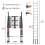 (10.5FT-3.2M)Telescopic Ladder Stainless Steel,load 150kg, Convenient Extendable 9