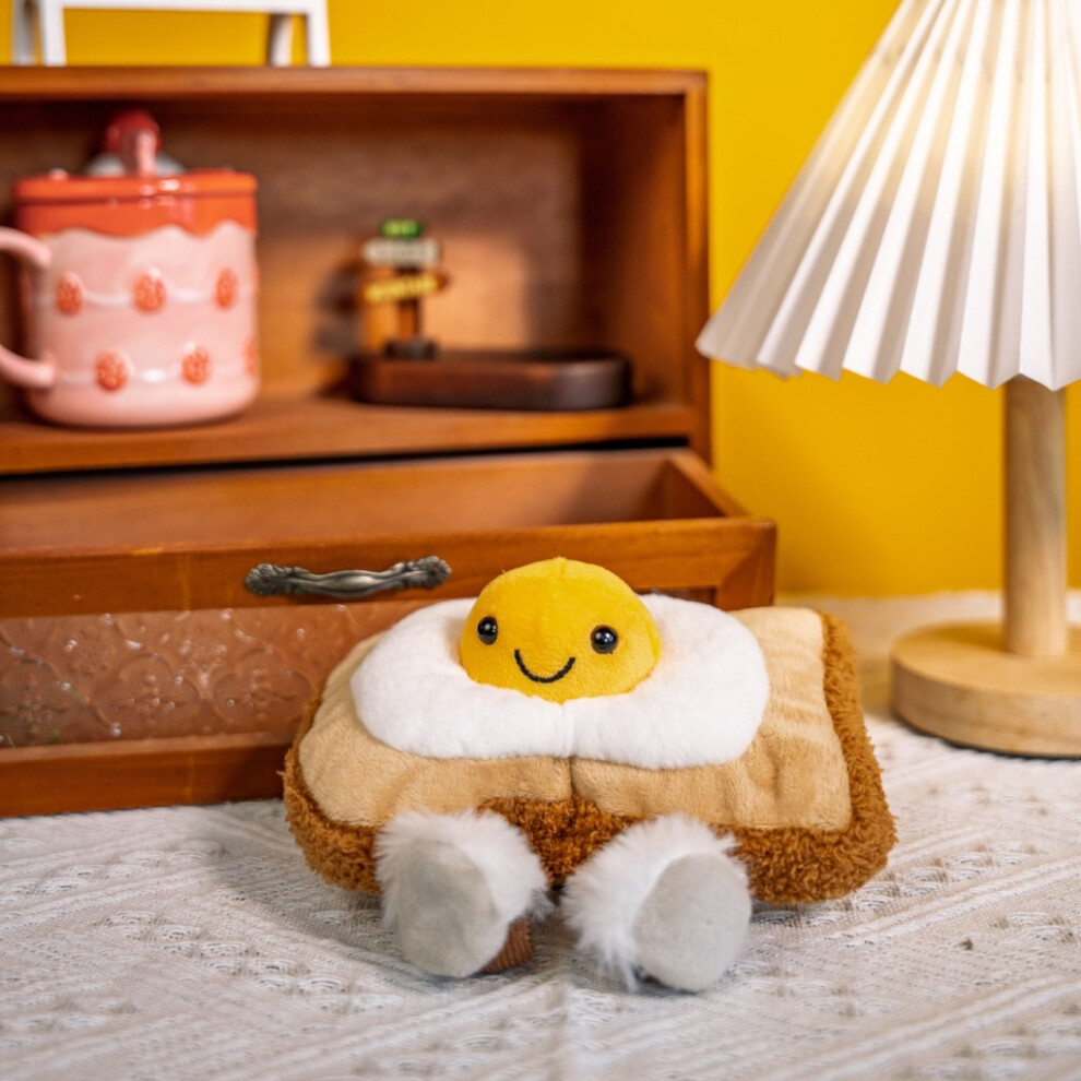 Fried Egg Cute Toast Cartoon Food Plush Toy Doll For Gifts And Decoration Room