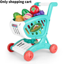 (Blue) Shopping Toy Cart Children Early Education Toys Play House Role Prop Gift Play