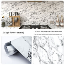(Style C) Kitchen Self Adhesive Wall Covering Marble Pattern Oilproof Waterproof Finish