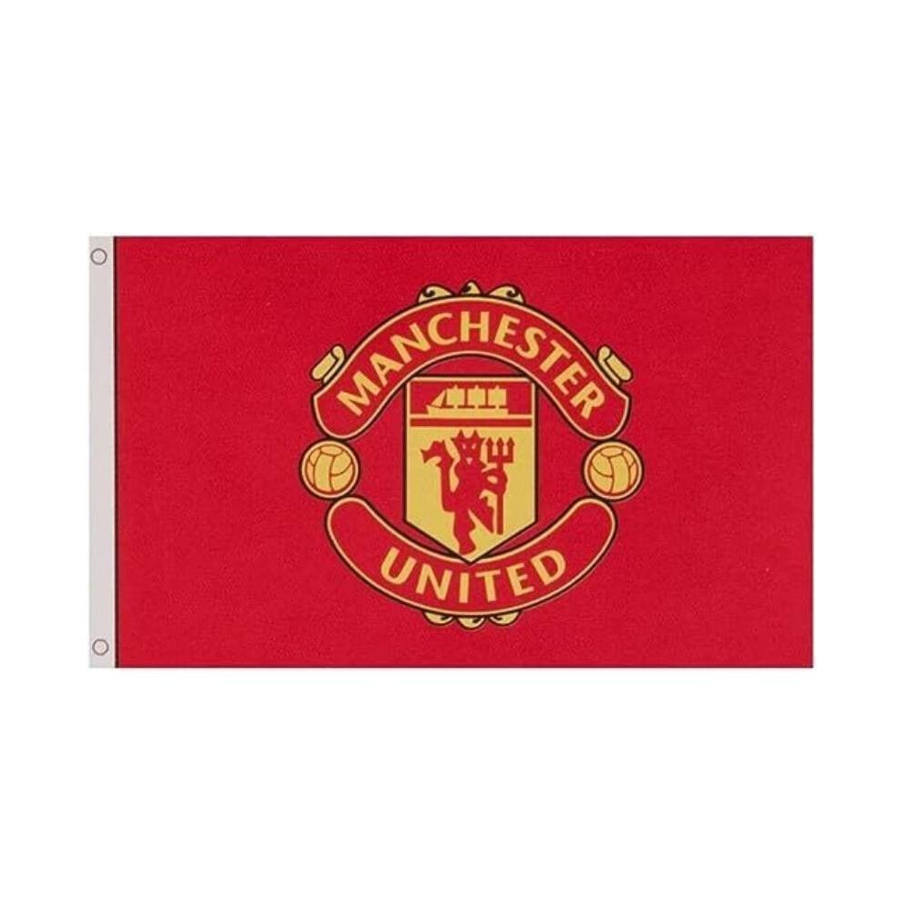 (Style C) Manchester Crest United Flag Official Merchandise Man Utd Fc Keepsake Collection