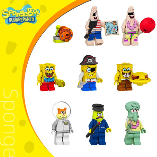 Squarepants Spongebob Building Blocks Mini Figures Kids Puzzle Toy Gift Assembly 2