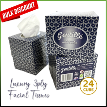 (Cube) Gentille Facial Tissues Box 24 Pk Luxury Soft