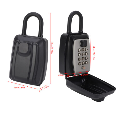 Modell: Key Code Lock grau 18x9x6 cm Innenmaß 8x6x3 cm 1
