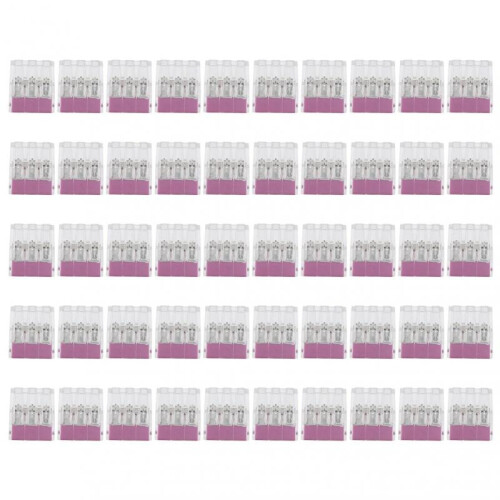 50Pcs Non-Twist Push-in Quick Connect Electric Cable Terminal Block Kit (PCT-106)