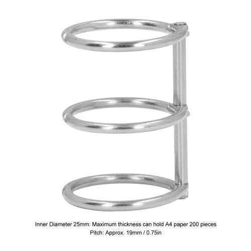 10 Stück 3-Ring-Edelstahl-Ordner 25 mm 200 Stück 1