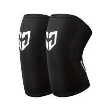 (Black [pair], L) Green Knee Supports For Adult Fitness: Durable Viscose Fabric For Squats And Lifting