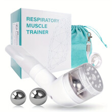 (White) Breathing Muscle Group Exercise PEP Negative Pressure Vibration Principle Three Steel Ball Models Suitable for All People Non-Medical