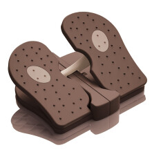 (Coffee Color) Compact Folding Stepper Machine, Non-Electric Home Gym Equipment | for Leg Toning | Aerobic Exercise & Rehab Training | 5 Colors
