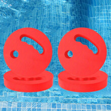 (Red 4pcs) 4pcs EVA Foam Water Fitness Plates - Hand-Held Pool Resistance Training Equipment for Arthritis-Friendly Workouts