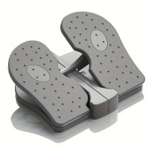 (Gray) Compact Folding Stepper Machine, Non-Electric Home Gym Equipment | for Leg Toning | Aerobic Exercise & Rehab Training | 5 Colors