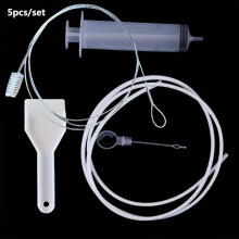 (5pcs) 5pcs Refrigerator Drain Hole Clog Remover Kit - Easy Cleaning Tools with Syringe, Brushes & Spatula for Fridge & Kitchen Appliances