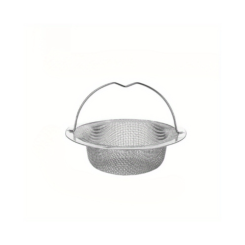 (1Pc) 1Pc Stainless Steel Sink Strainer With Handle - Metal Drain Stopper & Hair Catcher, Clog Prevention Filter For Kitchen & Bathroom Sinks 9069285519547