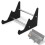 Supporto per due tastiere a 2 livelli 17x16x13 cm nero 3