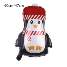 (Christmas penguin) New Santa Christmas Tree Aluminum Film Balloons Snowman Christmas Atmosphere Decorative Aluminum Film Balloons