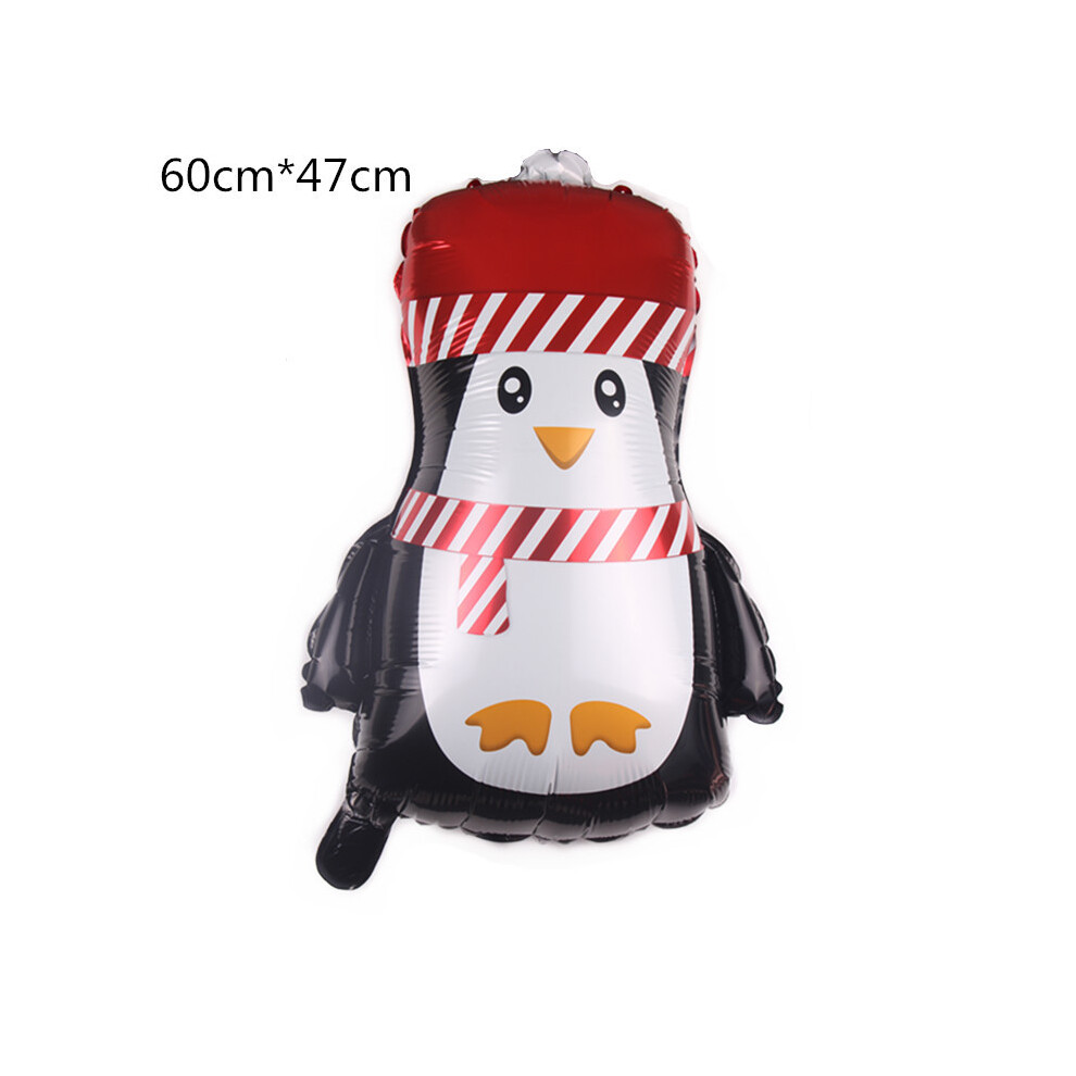 Yeepano (Christmas Penguin) New Santa Christmas Tree Aluminum Film Balloons Snowman Christmas Atmosphere Decorative Aluminum Film Balloons
