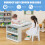 Costway 3-in-1 Kids Art Table and Art Easel Set with Chairs 5