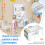 Costway 3-in-1 Kids Art Table and Art Easel Set with Chairs 8