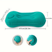 (Green) 1pc Inflatable Pillow Press Type Inflatable Pillow Multifunction Foldable Portable Pillow For Home Travel Work Camping
