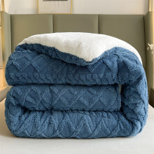 (Blue, 173cm*229cm) 1pc All-Season Quilted Comforter - Ultra Soft Breathable Polyester, Machine Washable, Warm for Autumn & Winter, 7 Colors Available
